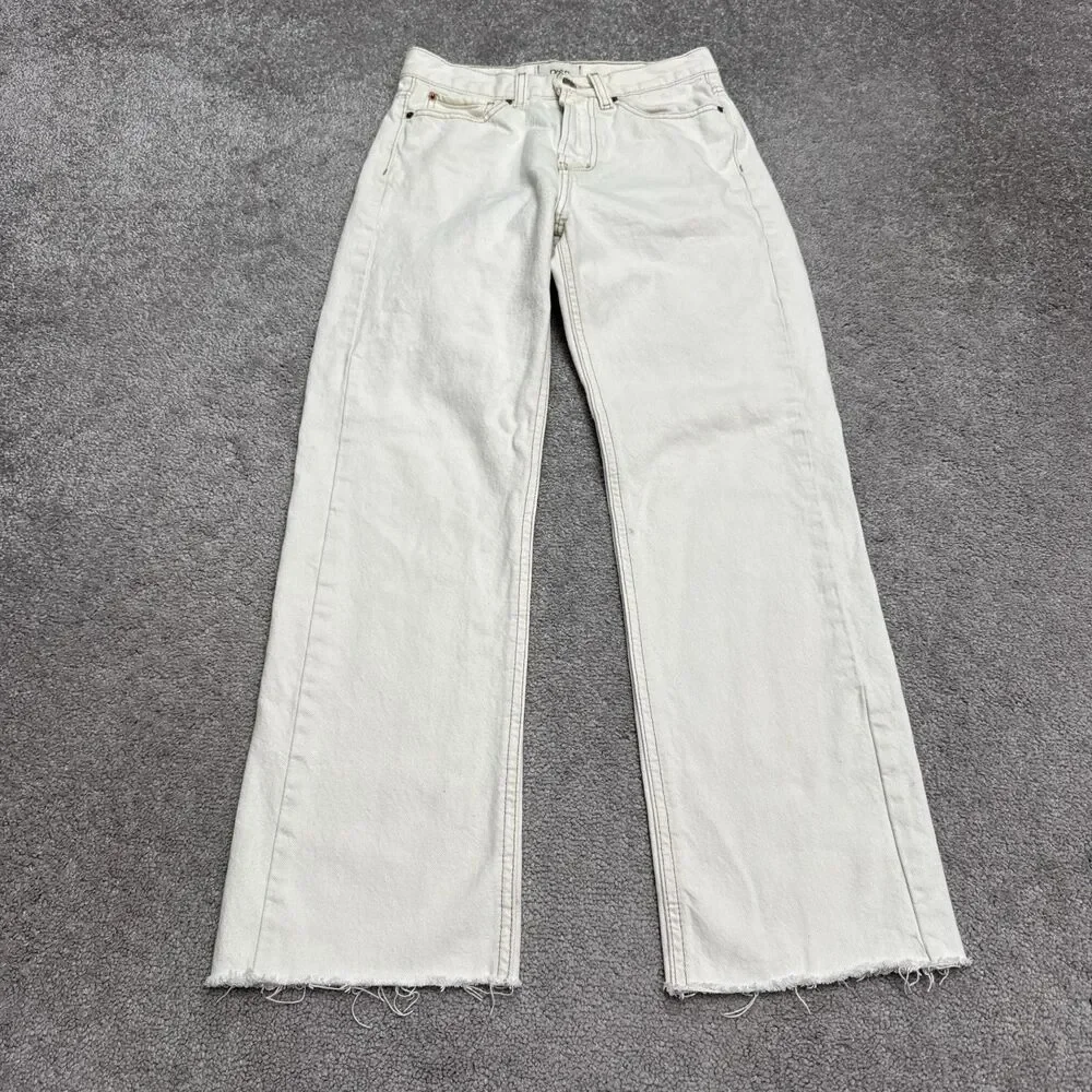 BDG Urban Outfitters Cowbuy Wide Leg Denim Jeans Womens 25 Off White High Rise